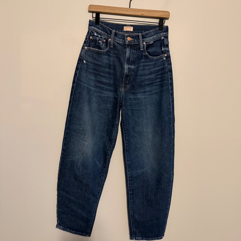 Mother jeans The Fangirl Flood barrel leg yee haw 26 loose baggy denim boho - Picture 2 of 7